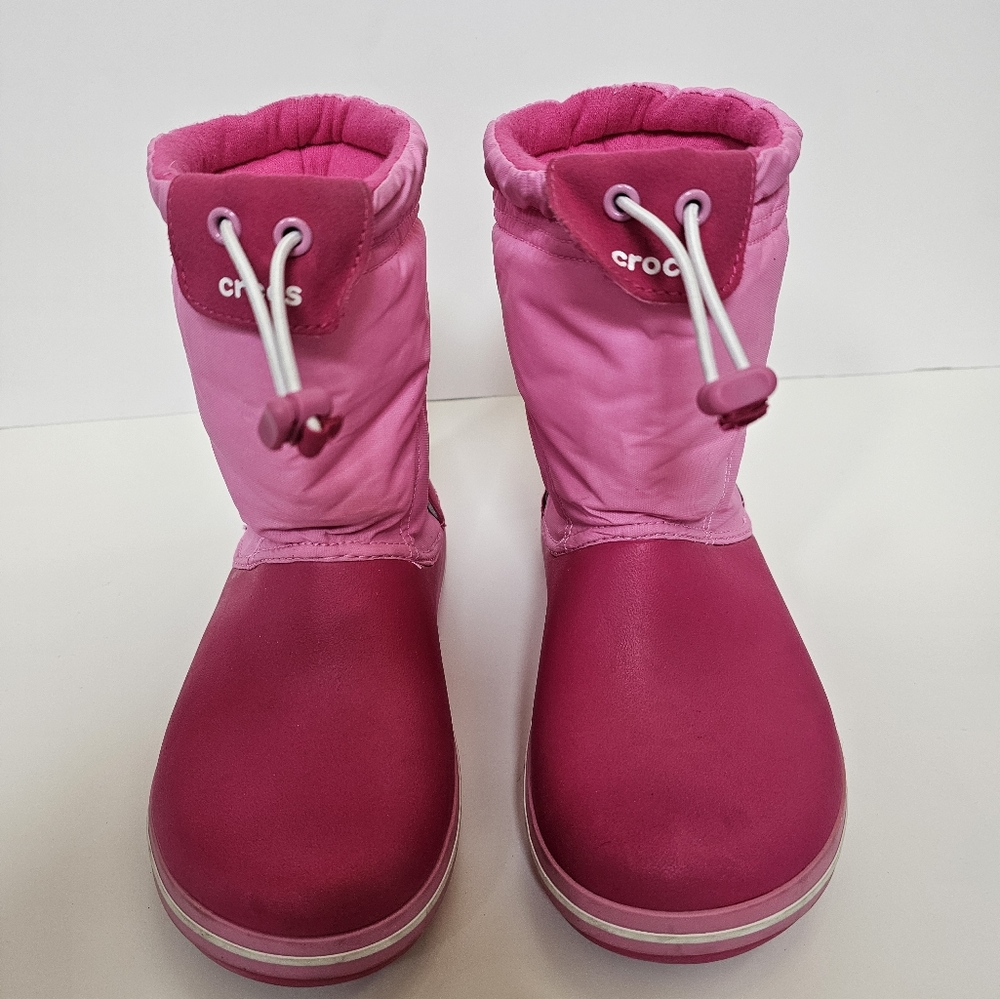 Crocs Lodgepoint Boots Size J2 Candy Pink